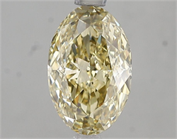Picture of Lab Grown Diamond 1.80 Carats, Oval with  Cut, Fancy Yellow Color, VS2 Clarity and Certified by IGI