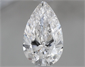 Natural Diamond 0.54 Carats, Pear with  Cut, D Color, VVS1 Clarity and Certified by GIA