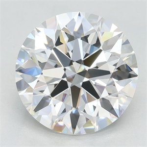 Picture of Lab Grown Diamond 2.63 Carats, Round with Excellent Cut, D Color, VVS1 Clarity and Certified by GIA