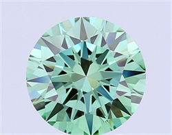 Picture of Lab Grown Diamond 3.00 Carats, Round with Excellent Cut, Fancy Vivid Green Color, VVS2 Clarity and Certified by IGI