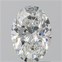 Natural Diamond 1.20 Carats, Oval with  Cut, G Color, SI2 Clarity and Certified by GIA