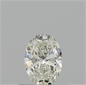 Natural Diamond 0.50 Carats, Oval with  Cut, I Color, SI1 Clarity and Certified by GIA