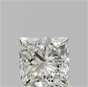 Natural Diamond 0.90 Carats, Princess with  Cut, K Color, VS2 Clarity and Certified by GIA