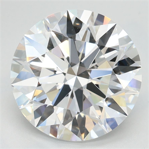 Picture of Lab Grown Diamond 3.11 Carats, Round with Excellent Cut, D Color, VVS1 Clarity and Certified by GIA