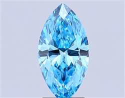 Picture of Lab Grown Diamond 2.01 Carats, Marquise with  Cut, Fancy Vivid Blue Color, VS1 Clarity and Certified by IGI