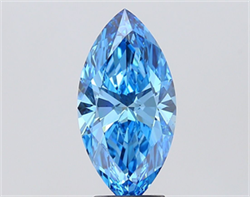 Picture of Lab Grown Diamond 3.54 Carats, Marquise with  Cut, Fancy Vivid Blue Color, VS1 Clarity and Certified by IGI
