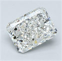 Natural Diamond 3.23 Carats, Radiant with  Cut, H Color, VVS2 Clarity and Certified by GIA