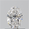 Natural Diamond 0.50 Carats, Oval with  Cut, F Color, VVS2 Clarity and Certified by GIA