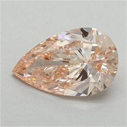 Picture of Lab Grown Diamond 3.00 Carats, Pear with  Cut, Fancy Vivid Pink Color, VS2 Clarity and Certified by IGI