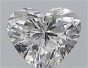 Natural Diamond 0.42 Carats, Heart with  Cut, E Color, SI1 Clarity and Certified by GIA