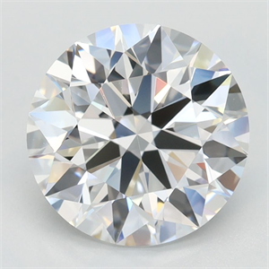 Picture of Lab Grown Diamond 2.57 Carats, Round with Ideal Cut, D Color, IF Clarity and Certified by IGI
