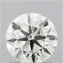 Natural Diamond 0.90 Carats, Round with Excellent Cut, I Color, SI1 Clarity and Certified by IGI