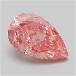 Picture of Lab Grown Diamond 1.51 Carats, Pear with  Cut, Fancy Vivid Pink Color, VS2 Clarity and Certified by IGI