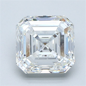 Picture of Natural Diamond 2.20 Carats, Asscher with  Cut, F Color, VVS2 Clarity and Certified by GIA