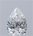 Natural Diamond 0.40 Carats, Pear with  Cut, D Color, VS2 Clarity and Certified by GIA