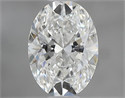 Natural Diamond 0.52 Carats, Oval with  Cut, G Color, VVS2 Clarity and Certified by GIA