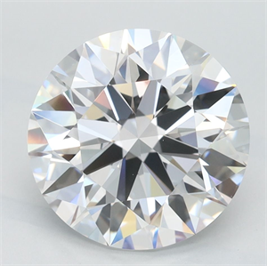 Picture of Lab Grown Diamond 3.04 Carats, Round with Ideal Cut, D Color, IF Clarity and Certified by IGI