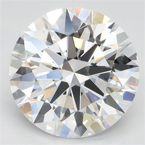 Picture of Lab Grown Diamond 3.15 Carats, Round with Ideal Cut, D Color, IF Clarity and Certified by IGI
