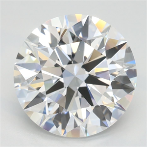Picture of Lab Grown Diamond 3.01 Carats, Round with Ideal Cut, D Color, IF Clarity and Certified by IGI