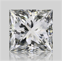 Natural Diamond 0.80 Carats, Princess with  Cut, I Color, VVS2 Clarity and Certified by GIA