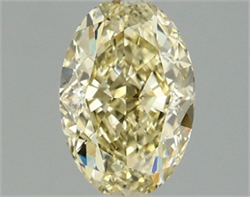 Picture of Lab Grown Diamond 1.56 Carats, Oval with  Cut, Fancy Intense Yellow Color, VVS2 Clarity and Certified by IGI