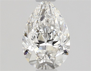 Picture of Natural Diamond 0.52 Carats, Pear with  Cut, E Color, IF Clarity and Certified by GIA