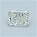 Natural Diamond 0.90 Carats, Radiant with  Cut, H Color, VVS2 Clarity and Certified by IGI
