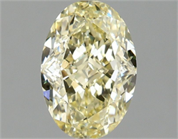 Picture of Lab Grown Diamond 1.56 Carats, Oval with  Cut, Fancy Yellow Color, VS2 Clarity and Certified by IGI