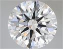 Lab Grown Diamond 5.08 Carats, Round with Ideal Cut, E Color, VVS2 Clarity and Certified by IGI