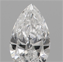 Natural Diamond 0.18 Carats, Pear with  Cut, E Color, VVS2 Clarity and Certified by IGI