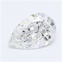 Natural Diamond 0.91 Carats, Pear with  Cut, D Color, SI2 Clarity and Certified by GIA