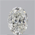 Natural Diamond 1.01 Carats, Oval with  Cut, I Color, SI2 Clarity and Certified by GIA