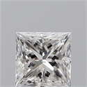 Natural Diamond 0.81 Carats, Princess with  Cut, F Color, SI1 Clarity and Certified by GIA