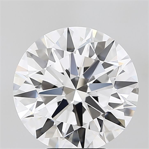 Picture of Lab Grown Diamond 4.67 Carats, Round with Ideal Cut, D Color, IF Clarity and Certified by IGI
