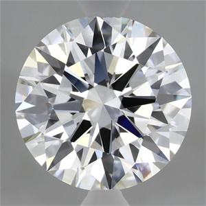 Picture of Lab Grown Diamond 2.98 Carats, Round with Ideal Cut, D Color, VVS2 Clarity and Certified by IGI
