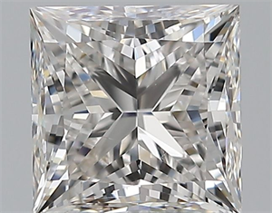 Picture of Natural Diamond 1.02 Carats, Princess with  Cut, F Color, SI1 Clarity and Certified by GIA