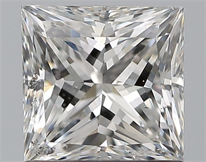 Picture of Natural Diamond 1.01 Carats, Princess with  Cut, F Color, SI2 Clarity and Certified by GIA