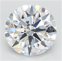 Lab Grown Diamond 2.99 Carats, Round with Excellent Cut, D Color, VVS1 Clarity and Certified by GIA
