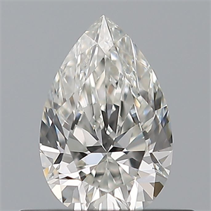 Picture of Natural Diamond 0.41 Carats, Pear with  Cut, G Color, IF Clarity and Certified by GIA