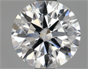 Lab Grown Diamond 1.12 Carats, Round with Ideal Cut, D Color, VS1 Clarity and Certified by IGI