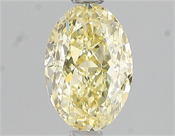 Picture of Lab Grown Diamond 1.51 Carats, Oval with  Cut, Fancy Intense Yellow Color, VS1 Clarity and Certified by IGI
