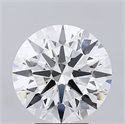 Lab Grown Diamond 4.06 Carats, Round with Ideal Cut, E Color, VVS1 Clarity and Certified by IGI