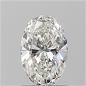 Natural Diamond 1.21 Carats, Oval with  Cut, G Color, VVS2 Clarity and Certified by GIA