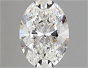 Natural Diamond 0.60 Carats, Oval with  Cut, F Color, VS2 Clarity and Certified by GIA