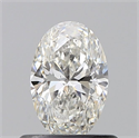Natural Diamond 0.54 Carats, Oval with  Cut, F Color, SI2 Clarity and Certified by GIA