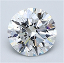 Natural Diamond 2.02 Carats, Round with Excellent Cut, D Color, SI1 Clarity and Certified by GIA