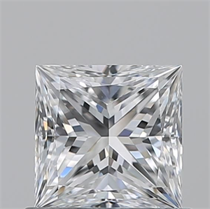 Picture of Natural Diamond 0.77 Carats, Princess with  Cut, E Color, VVS2 Clarity and Certified by GIA