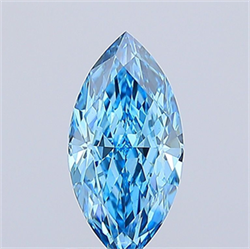 Picture of Lab Grown Diamond 1.58 Carats, Marquise with  Cut, Fancy Vivid Blue Color, VS1 Clarity and Certified by IGI