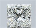 Natural Diamond 1.03 Carats, Princess with  Cut, H Color, VS1 Clarity and Certified by IGI