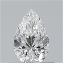 Natural Diamond 0.50 Carats, Pear with  Cut, E Color, VVS1 Clarity and Certified by GIA